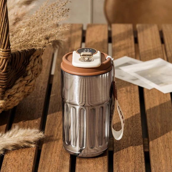 Smart Thermos Bottle with LED Temperature Display — Beverage Warmers, Good Household Items