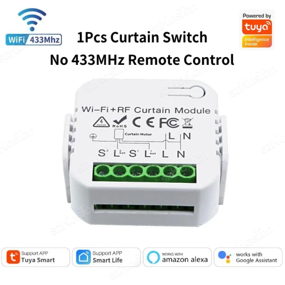 Wi-Fi Smart Curtain Switch Module — Smart Home Modules, Super Dream Home