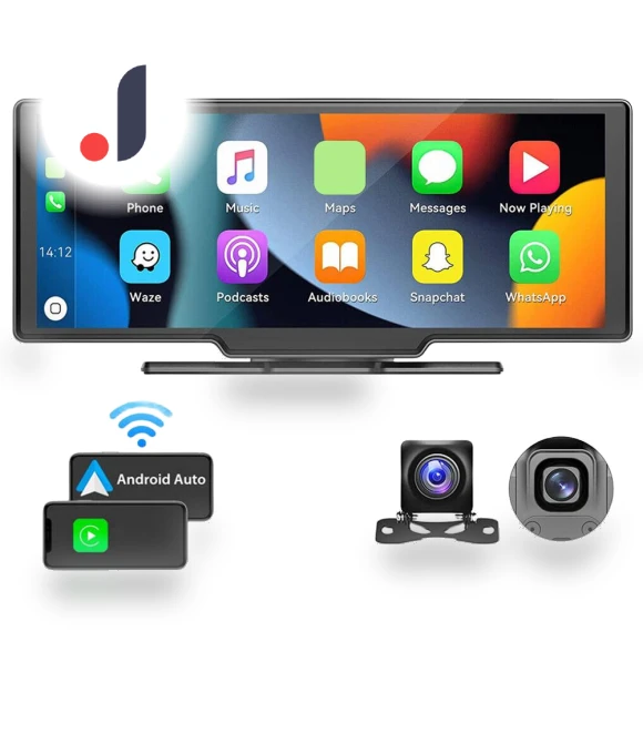 Wireless Carplay Android Auto Dash Cam — Rearview Safety Systems, Chic Home