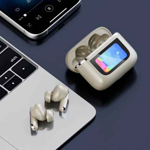 Wireless Earbuds with Color LED Display — In-Ear Headphones, Vinde Home