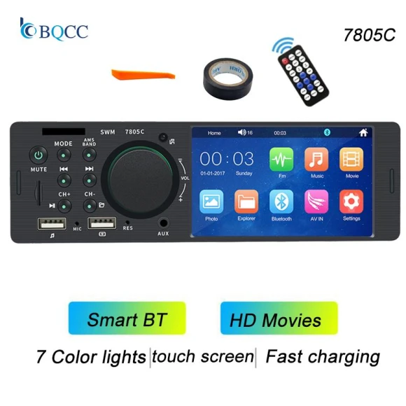1 Din 4.1-inch Touch Screen Car Radio — Car Installation Essentials, Auto Launcher