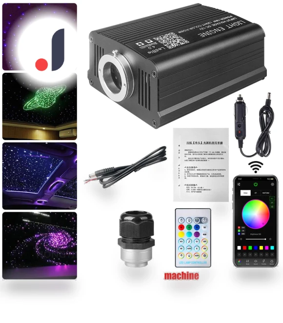 16W Flickering RGBW Fiber Optic Star Ceiling Light Kit — Fiber Optics, Auto Accessories Home
