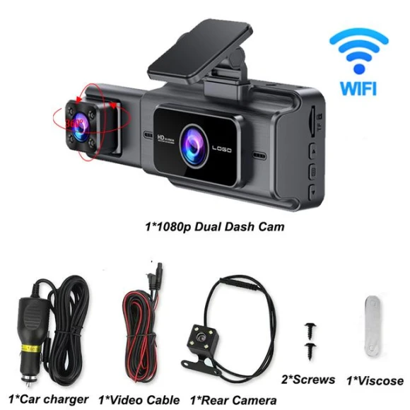 3 Channel Car Dash Cam — Dashboard Cameras, Auto Accessories Home