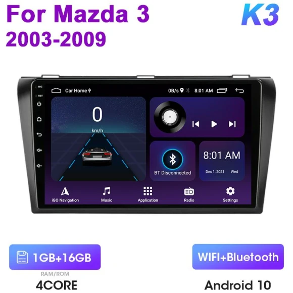 Android 12 Car Radio with GPS Navigation — Stereo Receivers, Auto Accessories Home