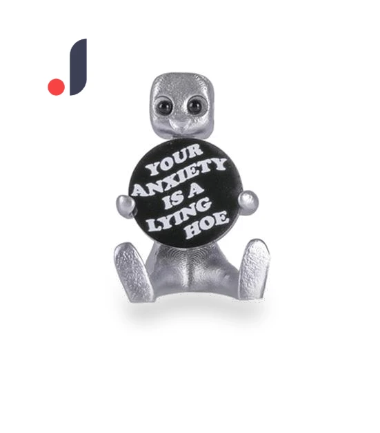 Anxiety Robot Resin Figurine — Executive Desk, yaohengshang