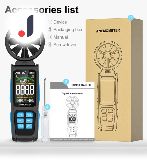 Digital Anemometer — Wind Speed Gauges, DC-HOME-4