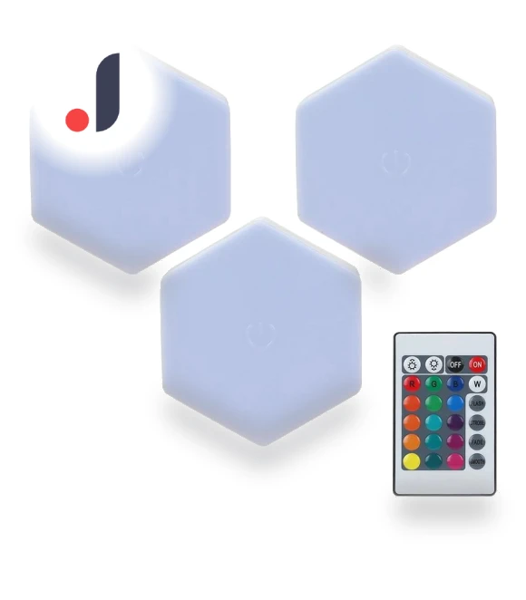 LED Hexagon Touch Sensor Night Light — Night Lights, Auto Launcher