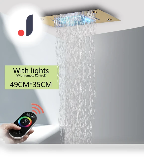 Shower Head with Matte Ceiling and LED Lighting — Fixed, JOHO