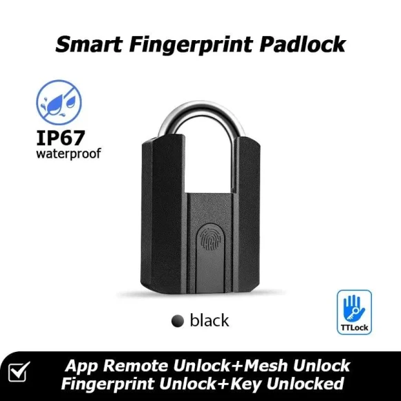 Smart Door Lock Fingerprint Bluetooth APP Keyless Electronic Smart Padlock — Locks, Auto Launcher