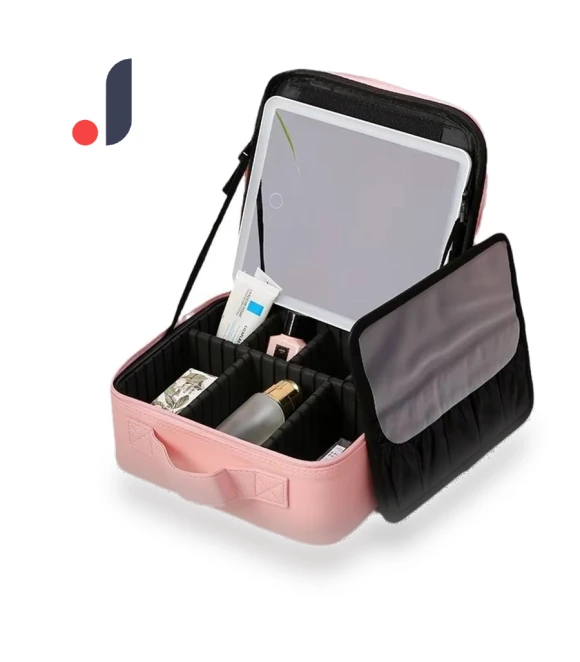 Smart LED Makeup Bag with Mirror — Cosmetic Cases, Auto Launcher