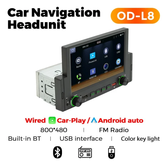 Universal 1Din Head Unit with 6.2" Touchscreen — Stereo Receivers, Auto Launcher