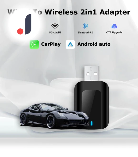 Wireless CarPlay and Android Auto Smart Dongle — Car Essentials, Auto Launcher