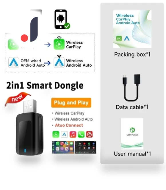 Wireless CarPlay Android Auto Adapter — Car Accessories & Gadgets, Auto Accessories Home