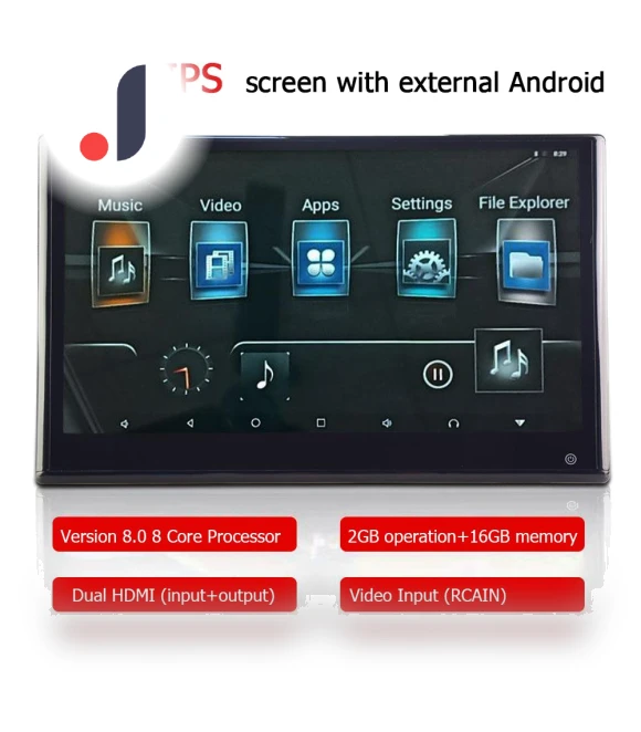 13.3-inch IPS Touchscreen Android 9.0 Car Headrest Player — Stereo Receivers, JOHO