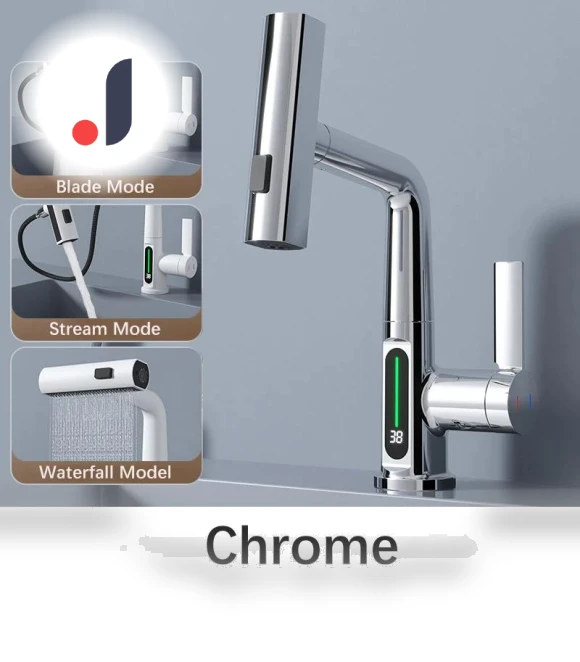 Digital Display Temperature Faucet — Smart-Touch Kitchen Faucets, JOHO