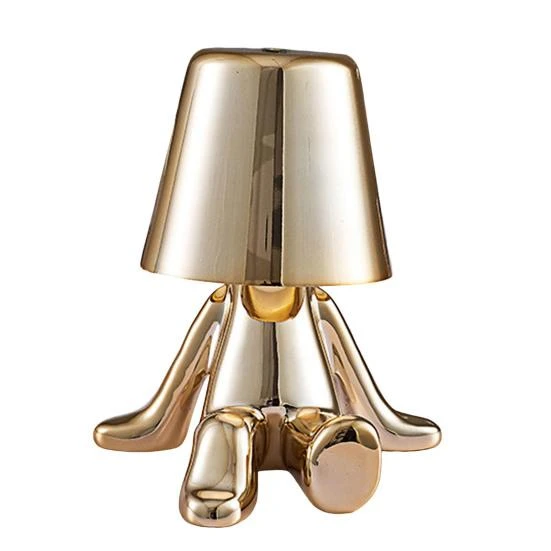 Golden Statue Desk Lamp with USB Charging — Study & Desk Lighting, Outdeer