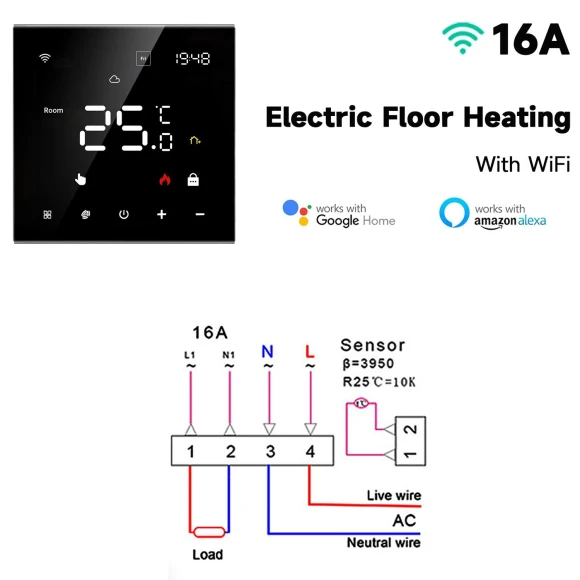 Smart Thermostat for Water Electric Gas Boiler — Home Climate Control, Build My Home
