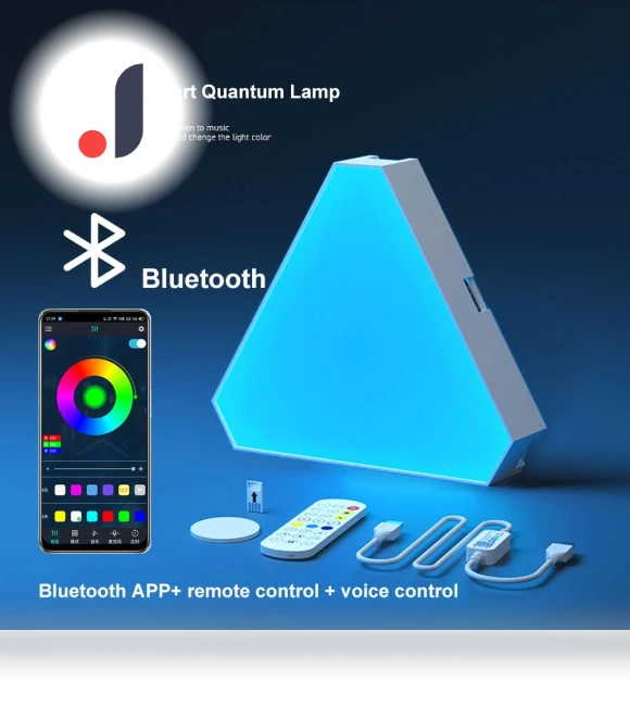 Triangular LED Quantum Lamp RGB Wall Light — Creative Lighting Solutions, Build My Home