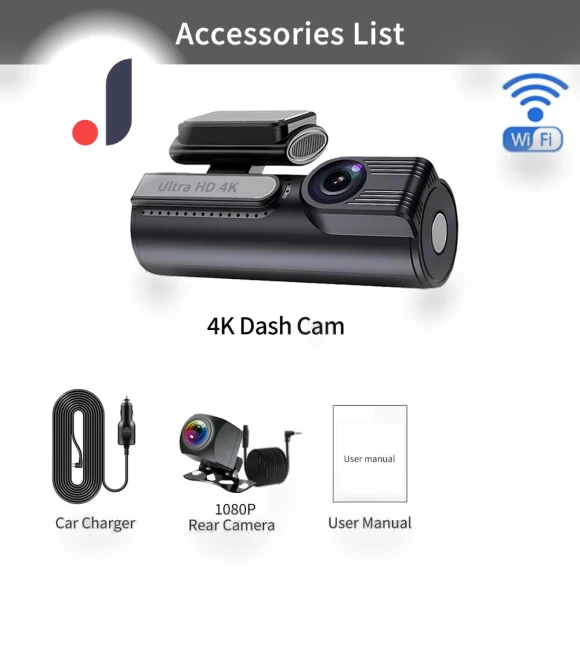 UHD 4K+1080P Dual Lens Car Recorder — Dashboard Cameras, Simplistic Living Home