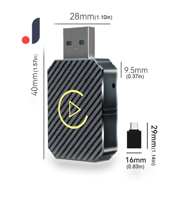 Wireless Adapter Carplay Android Auto 2 in 1 Mini Smart Dongle — Phone Accessories, GYROBALL