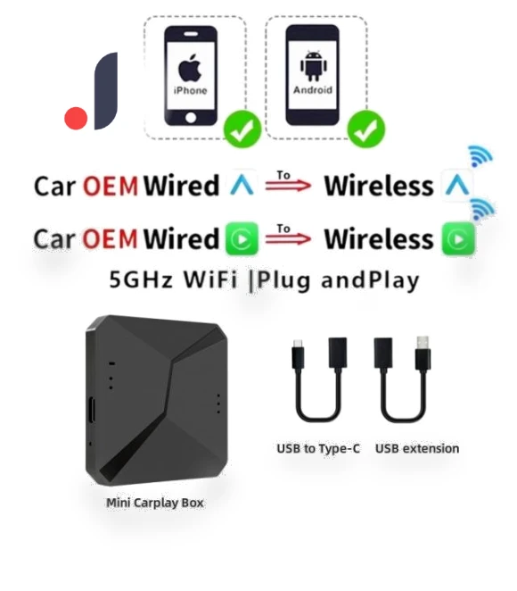 Wireless CarPlay Android Auto Adapter — Phone Accessories, Happy Home Mall
