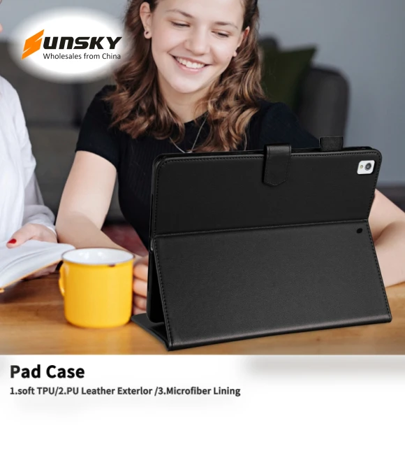 Rhombus Lattice Leather Smart Tablet Case for iPad 10.2/10.5 — Keyboard Cases