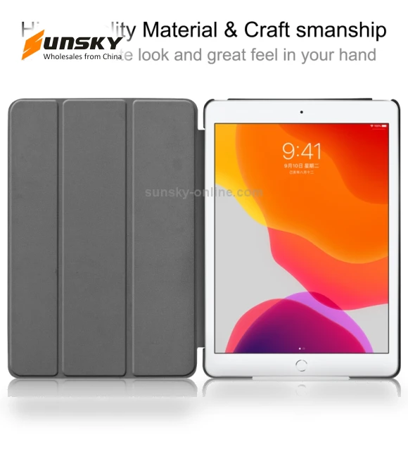 Custer Texture Horizontal Flip Smart PU Leather Case for iPad 10.2 — Keyboard Cases