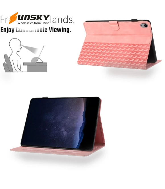 Building Blocks Embossed Leather Smart Tablet Case for iPad 10th Gen 10.9 2022 — Keyboard Cases