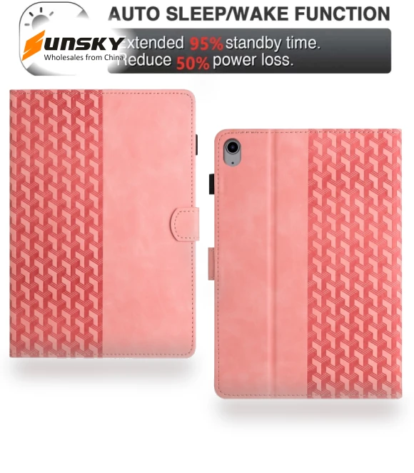 Building Blocks Embossed Leather Smart Tablet Case for iPad 10th Gen 10.9 2022 — Keyboard Cases