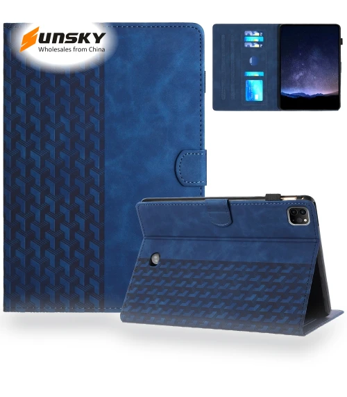 Building Blocks Embossed Leather Smart Tablet Case for iPad Pro 11 & Air 10.9 — Cases