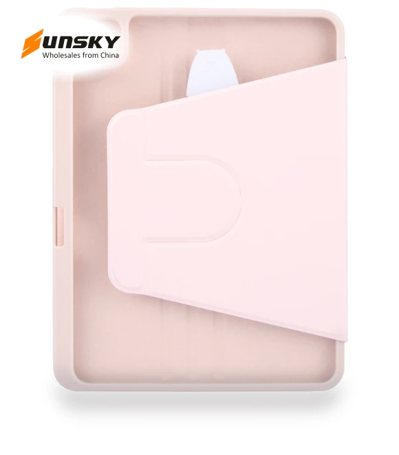 Acrylic TPU 3-folding Rotating Smart Tablet Leather Case for iPad Pro 11 — Cases, GEBEI
