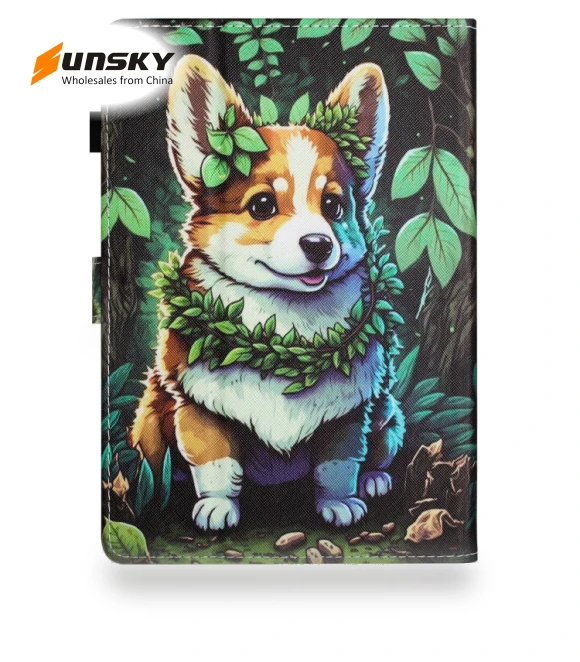 Colored Drawing Stitching Leather Smart Case for Kindle Paperwhite 12th Gen 2024 — Protective Cases, Amazon