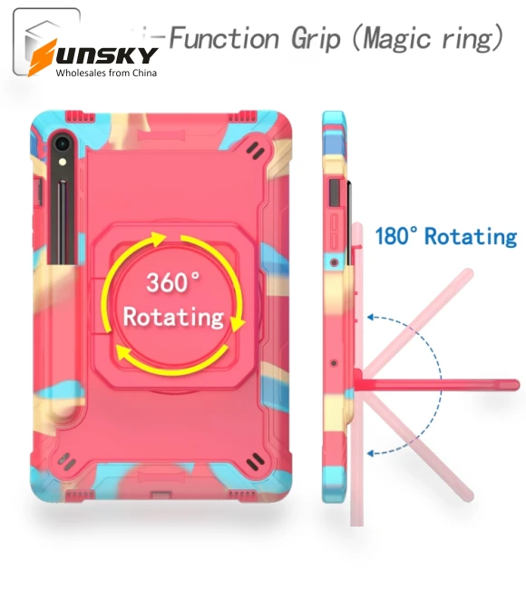 Handle Robot Silicone Hybrid PC Tablet Case for Samsung Galaxy Tab S9 FE / S9 — Cases, Samsung
