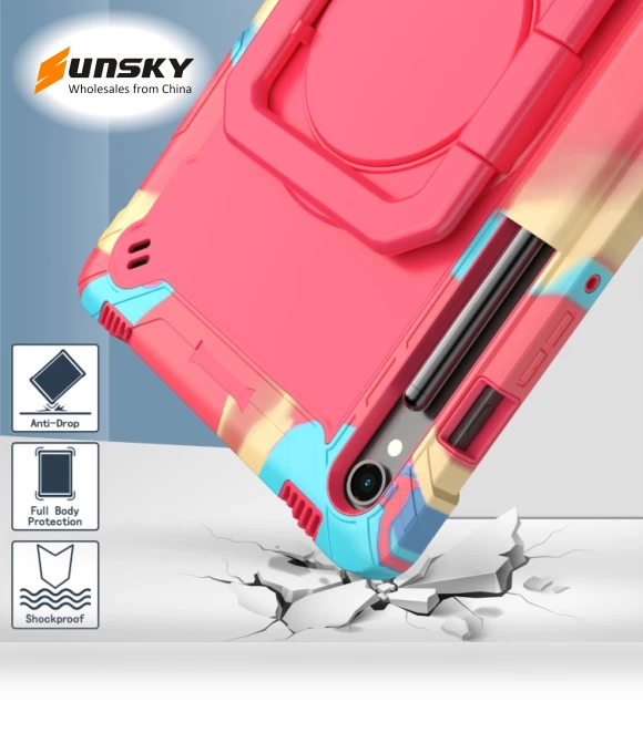 Handle Robot Silicone Hybrid PC Tablet Case for Samsung Galaxy Tab S9 FE / S9 — Cases, Samsung