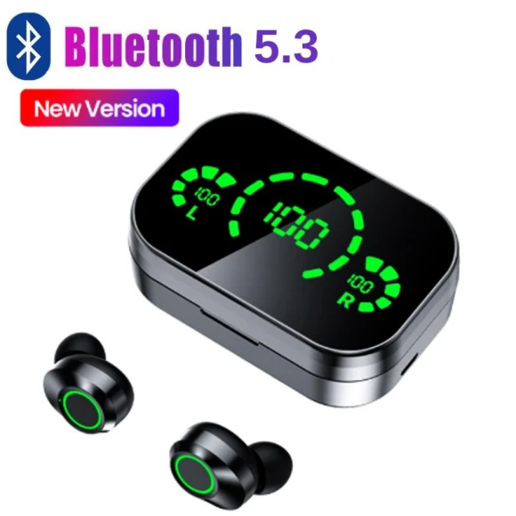Bluetooth 5.3 9D Mirror Wireless Bluetooth Headphones — In-Ear Headphones, PY-Electronic