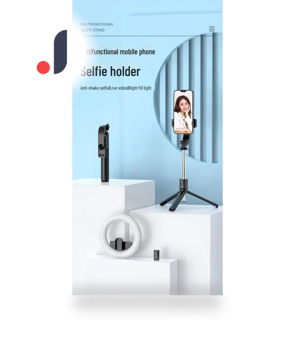 Bluetooth Selfie Stick with Tripod and Remote Control — Selfie Sticks, AI Supermarket