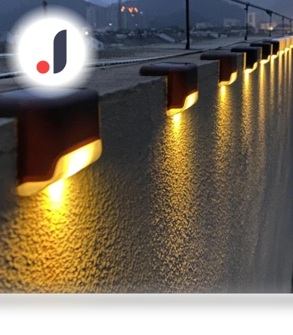 Decorative Outdoor Solar Stair Lights — Garden Illumination, AI Supermarket