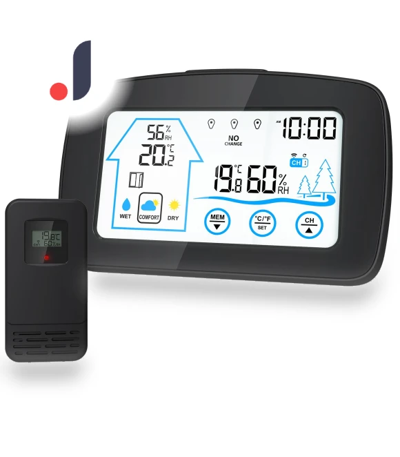 Digital Weather Station with Touch Screen and Backlight — Home Climate Control, TOMTOP JMS