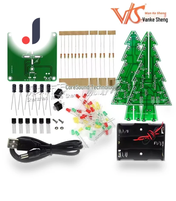 DIY Colorful Flashing Christmas Tree Kit — Tree Toppers, Smarter than future