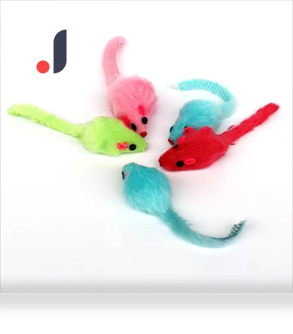 Interactive Squeaky Plush Cat Toy Mouse — Mice & Animals, AI Supermarket