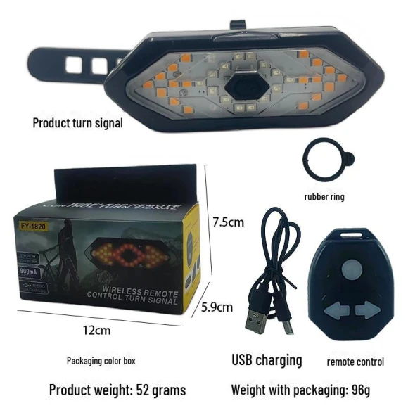 LED Rear Bike Light with USB Charging — Bike Headlights, AI Supermarket