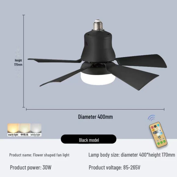 Modern Ceiling Light with Fan — Ceiling Fans, AI Supermarket