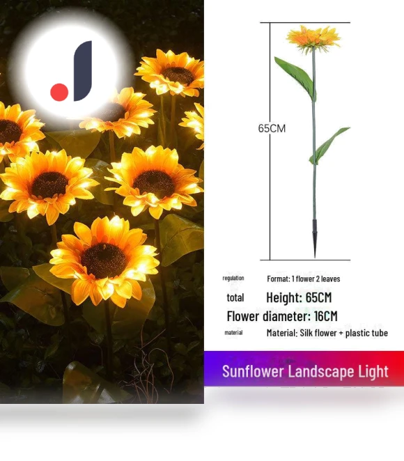 Outdoor Waterproof Sunflower Light — Outdoor String Lights, AI Supermarket