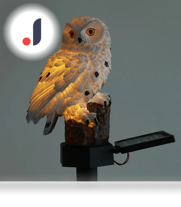 Owl-shaped Solar-Powered LED Lawn Light — Outdoor Security & Flood Lighting, AI Supermarket