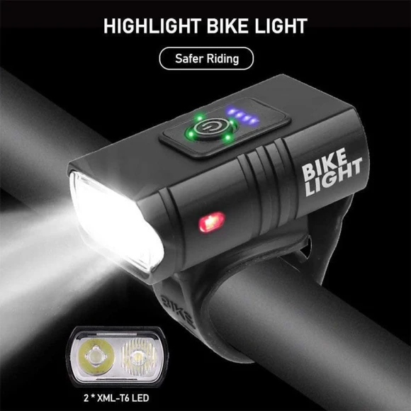 Rechargeable Waterproof Bicycle Light — Bike Headlights, AI Supermarket