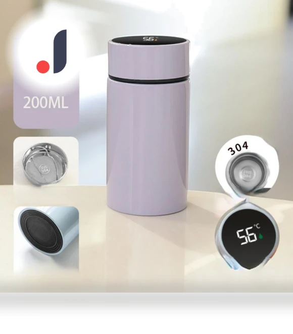 Smart Temperature Display Thermos Bottle — Beverage Warmers, JR-Studio