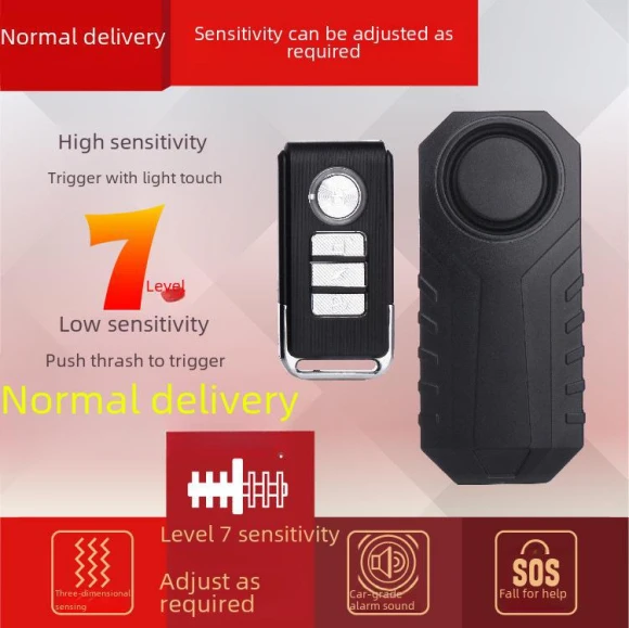 Wireless Anti-Theft Vibration Alarm with Remote Control — Accessories, Smarter than future