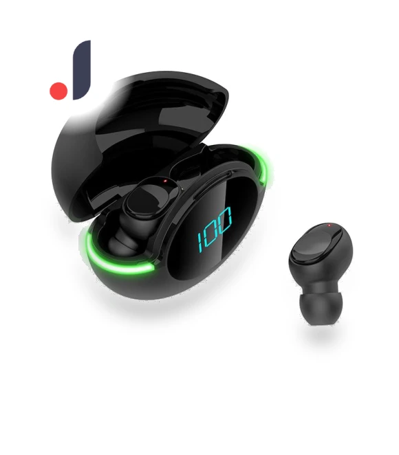 Wireless Bluetooth Headset with Mini LED Touch Display — In-Ear Headphones, Admisitr