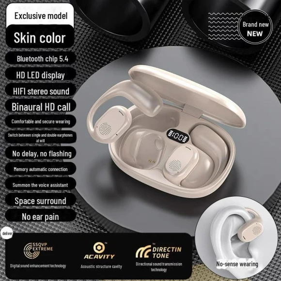 Wireless Bone Conduction Sports Headphones — Over-Ear Headphones, AI Supermarket