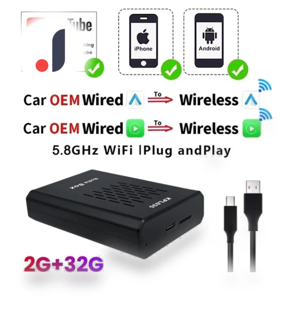 4 in 1 WiFi Wired and Wireless Carplay Android Auto Adapter — Car Accessories & Gadgets, Auto Accessories Home